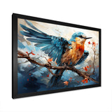 Geometric Birds In Cubist Skies I - Animals Canvas Wall Art