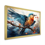 Geometric Birds In Cubist Skies I - Animals Canvas Wall Art