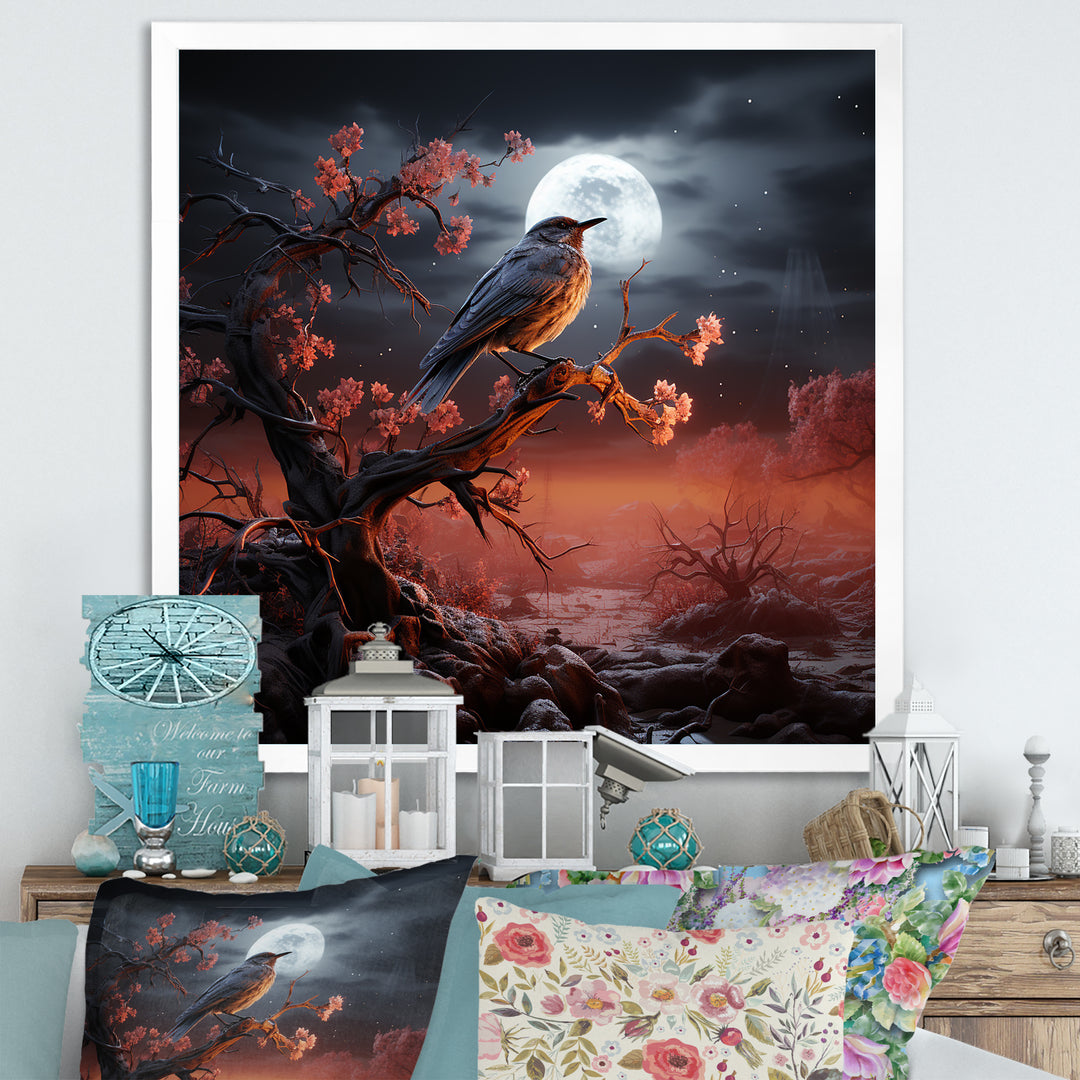 Textured Layers Create Mixed Media Skies - Bird Wall Decor