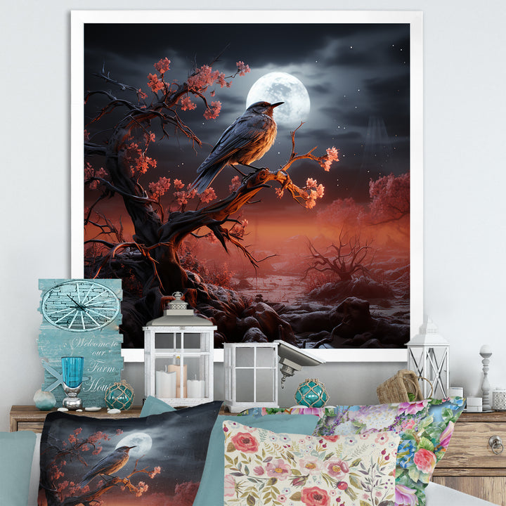 Textured Layers Create Mixed Media Skies - Bird Wall Decor