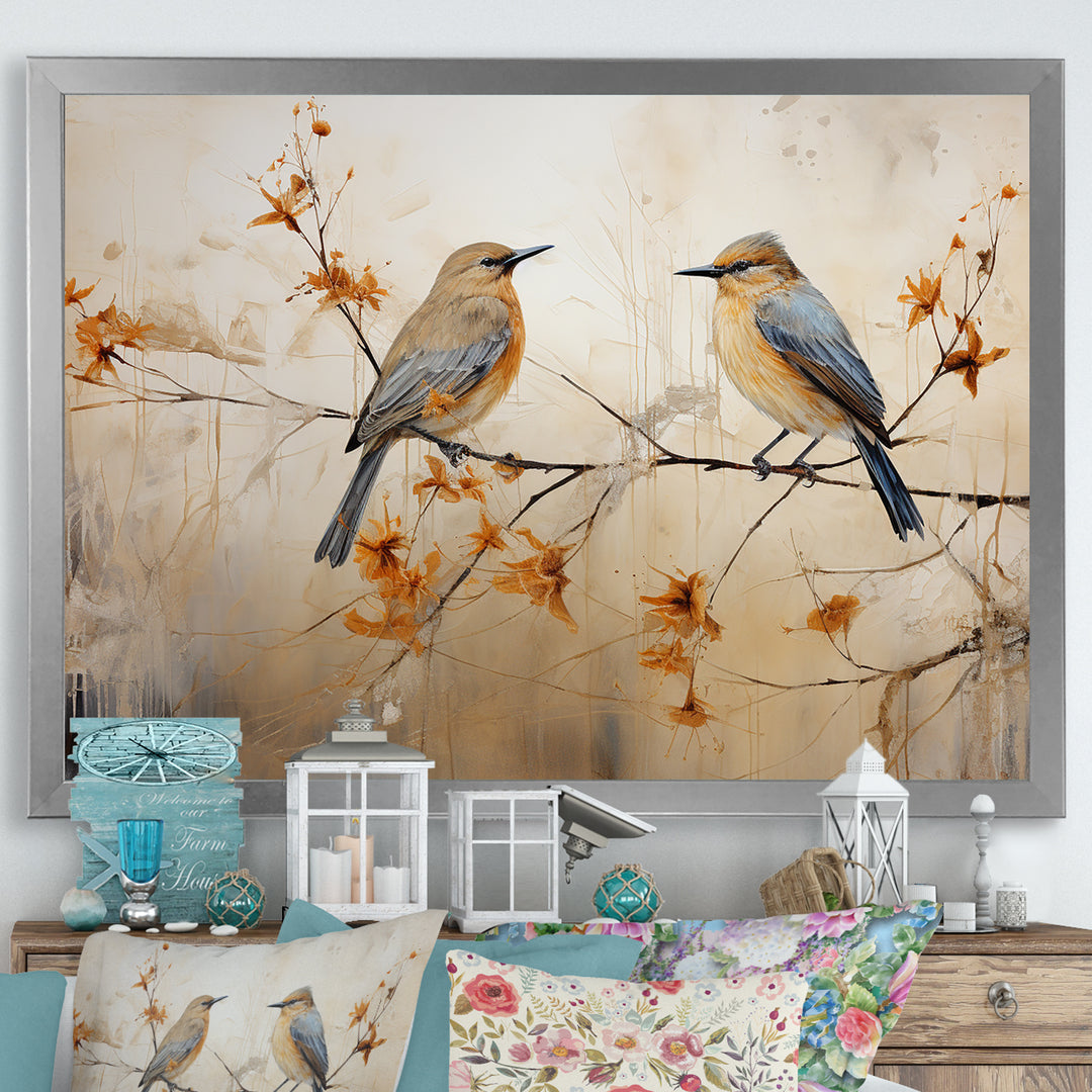 Minimalism Birds Paradise - Bird Floral Wall Art Prints