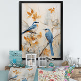 Minimalism Birds Paradise Floral Scenery - Bird Floral Home Decor Art