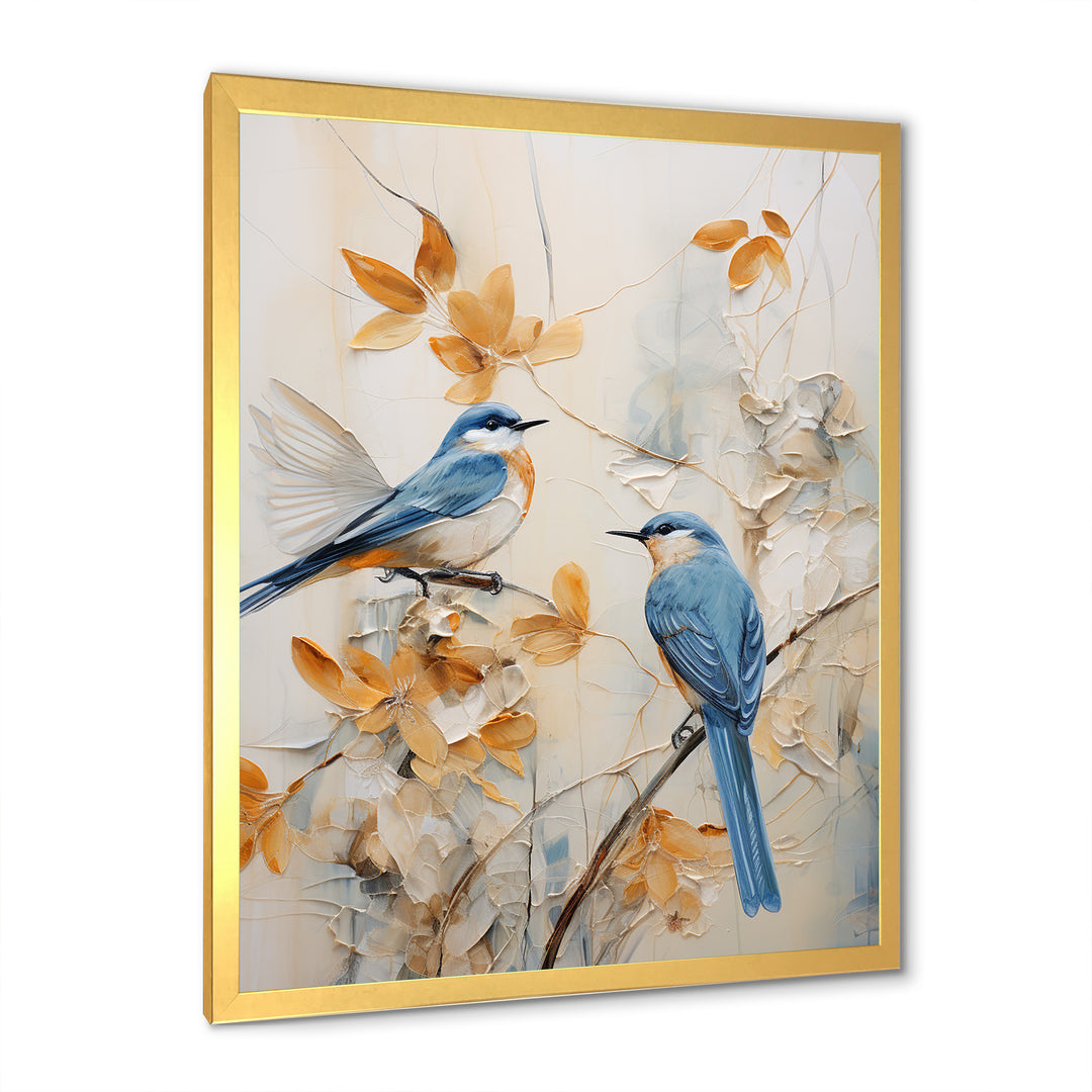 Minimalism Birds Paradise Floral Scenery - Bird Floral Home Decor Art