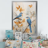 Minimalism Birds Paradise Floral Scenery - Bird Floral Home Decor Art