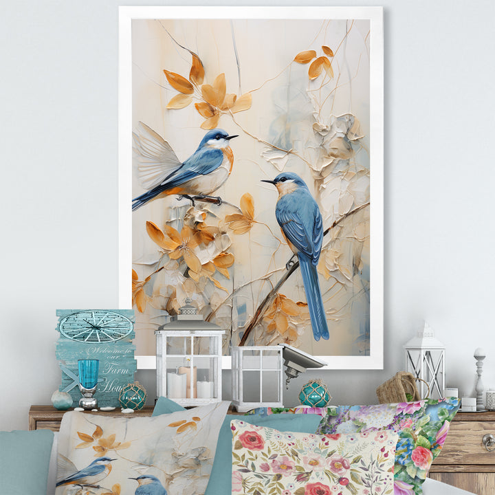 Minimalism Birds Paradise Floral Scenery - Bird Floral Home Decor Art