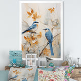 Minimalism Birds Paradise Floral Scenery - Bird Floral Home Decor Art