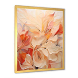 Minimalism Peach Flowers - Floral Canvas Wall Art