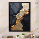 Minimalism Chrome Gold And Black Poteries II - Abstract Canvas Wall Art