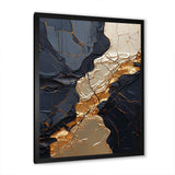 Minimalism Chrome Gold And Black Poteries II - Abstract Canvas Wall Art