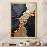 Minimalism Chrome Gold And Black Poteries II - Abstract Canvas Wall Art