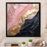 Minimalism Pink Gold Poteries - Abstract Canvas Wall Art