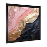 Minimalism Pink Gold Poteries - Abstract Canvas Wall Art