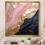 Minimalism Pink Gold Poteries - Abstract Canvas Wall Art