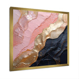 Minimalism Pink Gold Poteries - Abstract Canvas Wall Art