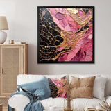 Minimalism Pink Gold Poteries - Abstract Canvas Wall Art