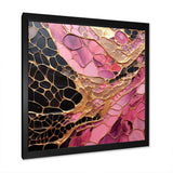 Minimalism Pink Gold Poteries - Abstract Canvas Wall Art