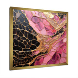 Minimalism Pink Gold Poteries - Abstract Canvas Wall Art