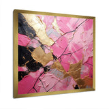 Minimalism Pink Gold Poteries I - Abstract Canvas Wall Art