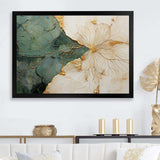 Green Gold Minimalism Poteries I - Abstract Canvas Wall Art