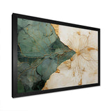 Green Gold Minimalism Poteries I - Abstract Canvas Wall Art