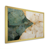 Green Gold Minimalism Poteries I - Abstract Canvas Wall Art