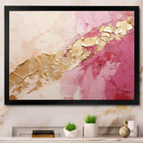 Pink Gold Minimalism Poteries I - Abstract Canvas Wall Art