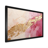 Pink Gold Minimalism Poteries I - Abstract Canvas Wall Art