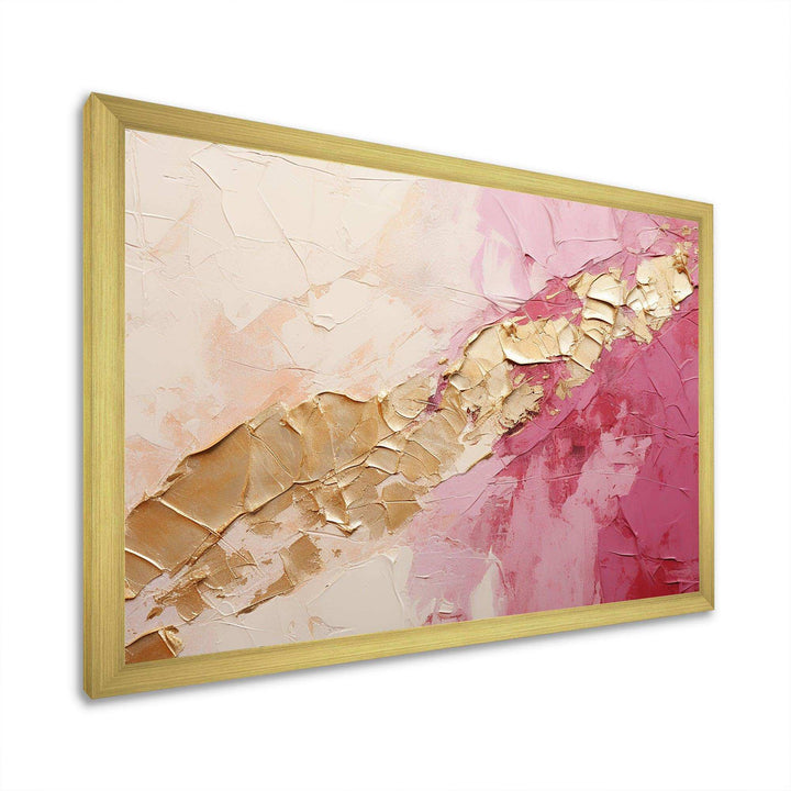Pink Gold Minimalism Poteries I - Abstract Canvas Wall Art