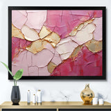 Gold Pink Minimalism Poteries - Abstract Canvas Wall Art