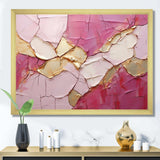 Gold Pink Minimalism Poteries - Abstract Canvas Wall Art