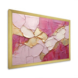 Gold Pink Minimalism Poteries - Abstract Canvas Wall Art