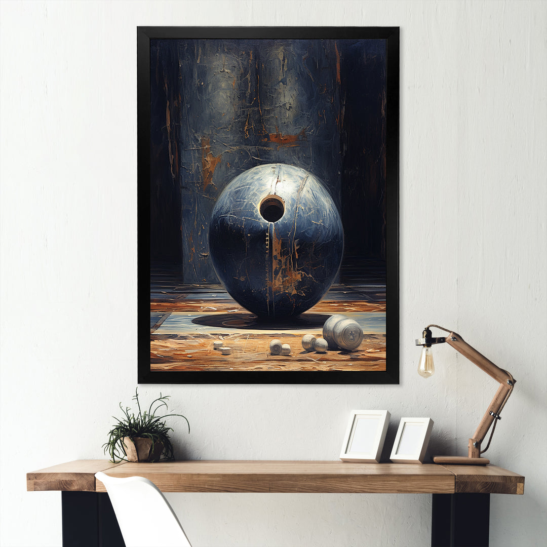 Navy Knockdown - Bowling Canvas Wall Art