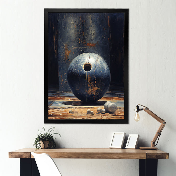 Navy Knockdown - Bowling Canvas Wall Art