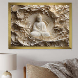 Simple Buddhism Statue I - Spiritual Canvas Wall Art