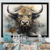 Buffalo Bison Head I - Animals Canvas Wall Art