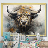 Buffalo Bison Head I - Animals Canvas Wall Art