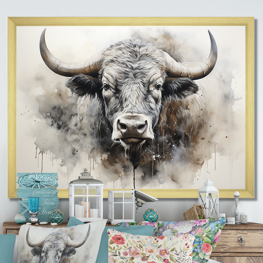 Minimalism Buffalo Bison Head - Buffalo Wall Decor