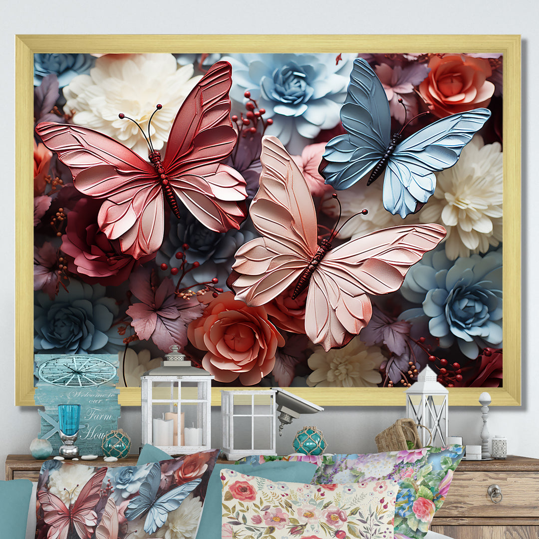 A Pastel Palette Creates A Whimsical Flight - Butterfly Wall Art Prints