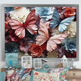 A Pastel Palette Creates A Whimsical Flight - Butterfly Wall Art Prints