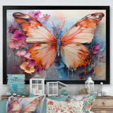 Butterfly Abstract Auras - Pink Butterfly Wall Art