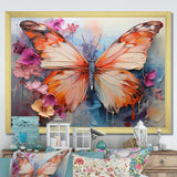 Butterfly Abstract Auras - Pink Butterfly Wall Art