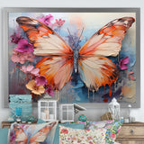 Butterfly Abstract Auras - Pink Butterfly Wall Art