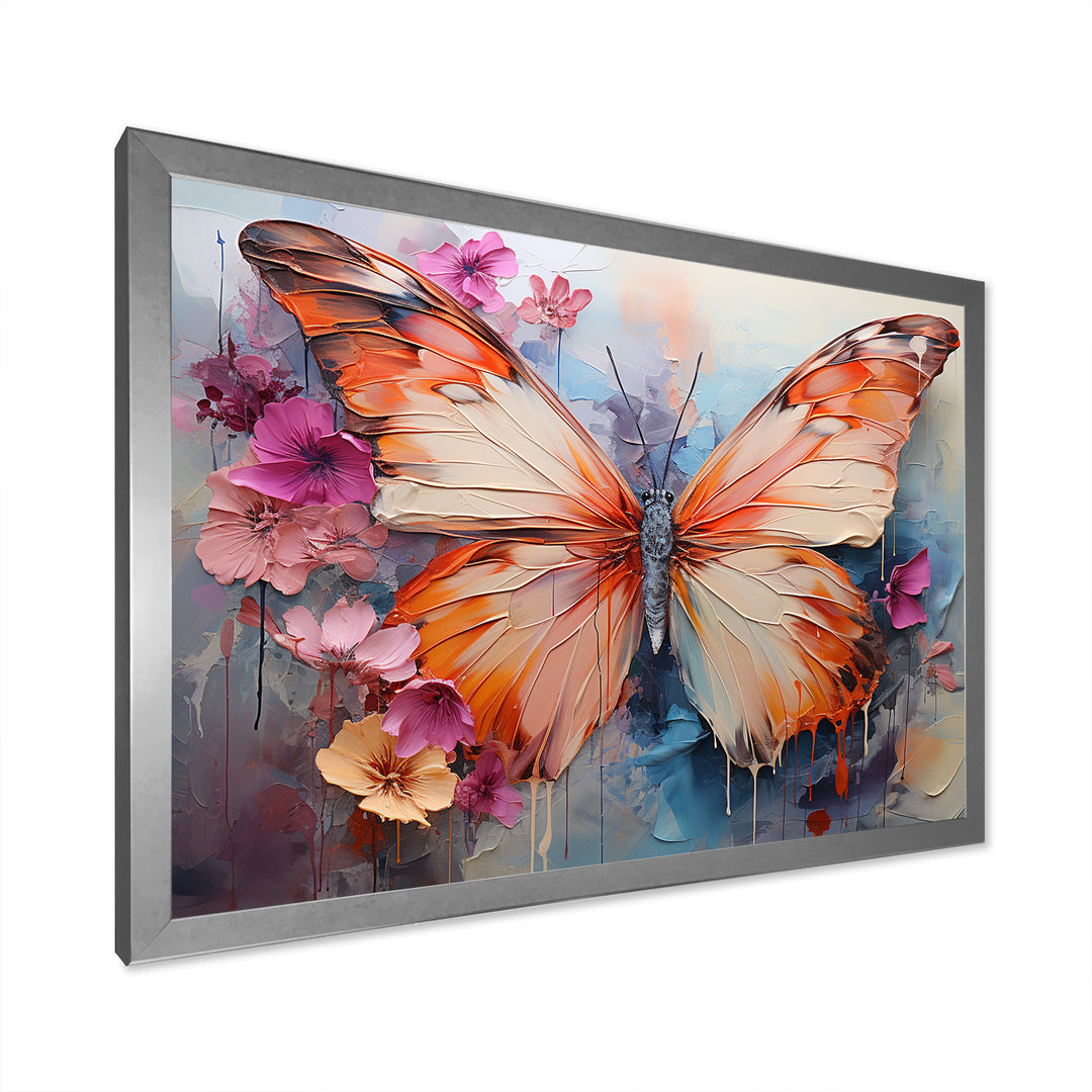 Butterfly Abstract Auras - Pink Butterfly Wall Art