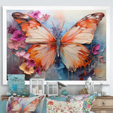 Butterfly Abstract Auras - Pink Butterfly Wall Art