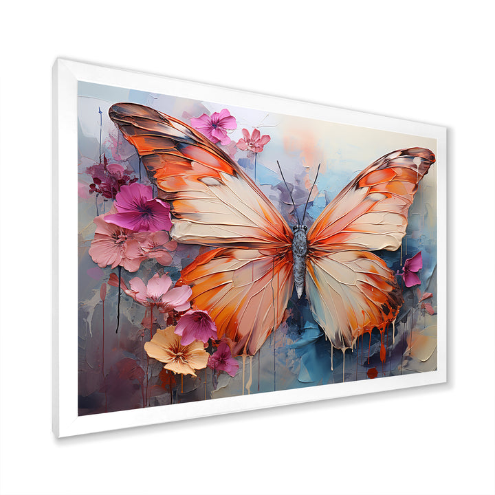 Butterfly Abstract Auras - Pink Butterfly Wall Art