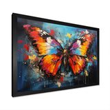 Bold Pop Colors Infuse Butterflies With Energy - Butterfly Framed Canvas Art