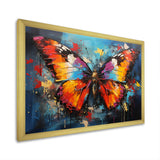 Bold Pop Colors Infuse Butterflies With Energy - Butterfly Framed Canvas Art