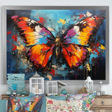 Bold Pop Colors Infuse Butterflies With Energy - Butterfly Framed Canvas Art