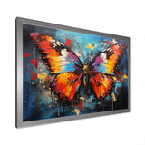 Bold Pop Colors Infuse Butterflies With Energy - Butterfly Framed Canvas Art