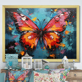 Bold Pop Colors Infuse Butterflies With Energy - Animals Canvas Wall Art